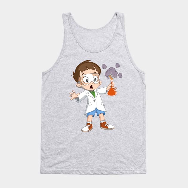 Kid Makes Science Experiment Tank Top by DigiToonsTreasures